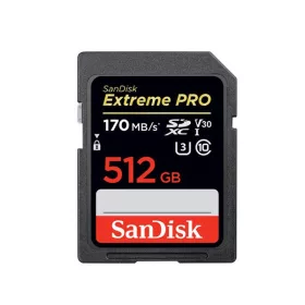   SANDISK 121598, SDXC EXTREME PRO KÁRTYA 512GB, 200/140 MB/s , UHS-I, Class 10, U3, V30