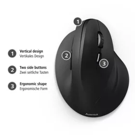   HAMA 182698, OPTIKAI EGÉR "VERTICAL ERGONOMIC EMC-500" FEKETE