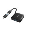 HAMA 200116, FIC USB 3.2 GEN1 HUB, 1:4 BUSPOW. FEKETE 5GB/S(+USB TYPE-C OTG)