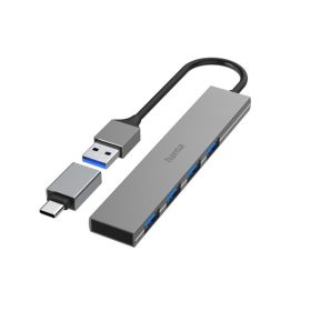   HAMA 00200141, FIC USB 3.2 GEN1 HUB 1:4 PORT 5GB/S (+USB TYPE-C OTG)