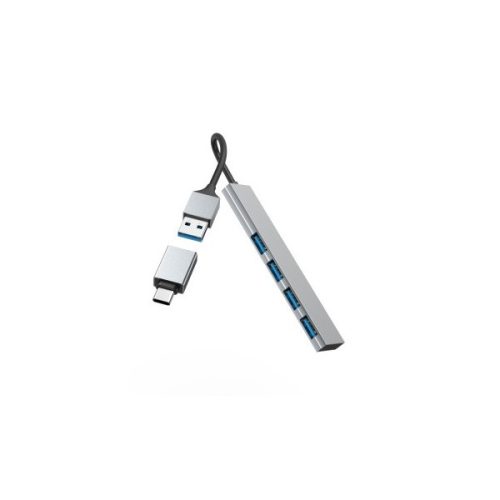 HAMA 00200141, FIC USB 3.2 GEN1 HUB 1:4 PORT 5GB/S (+USB TYPE-C OTG)