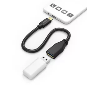   Hama Átalakító - 201605 (USB adapter, 1xUSB-C, OTG, 0,15m, fekete)
