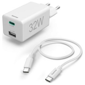   Hama 00201692 32W univerzális hálózati töltő adapter fehér + 1m kábel