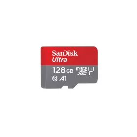   SanDisk MicroSD kártya 128GB Ultra Android (140MB/s, Class 10 UHS-I, A1) + adapter