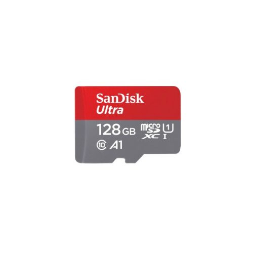 SanDisk MicroSD kártya 128GB Ultra Android (140MB/s, Class 10 UHS-I, A1) + adapter