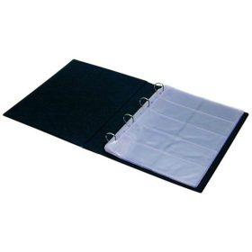   PANTA PLAST Névjegytartó, 400 db-os, gyűrűs, PANTAPLAST, fekete