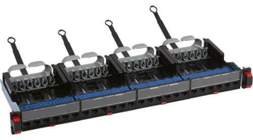 Legrand Patch panel - Cat6, UTP, 24 portos, 1U, árnyékolatlan (4x6xRJ45 modulok) gyorscsatlakozók, LCS3