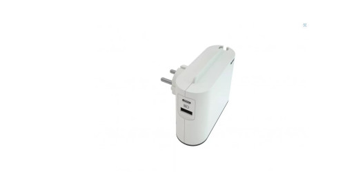 Legrand elosztó - 2 aljzat + okostelefontartóval ellátott töltő, USB-A és USB-C, (15W max.) fehér