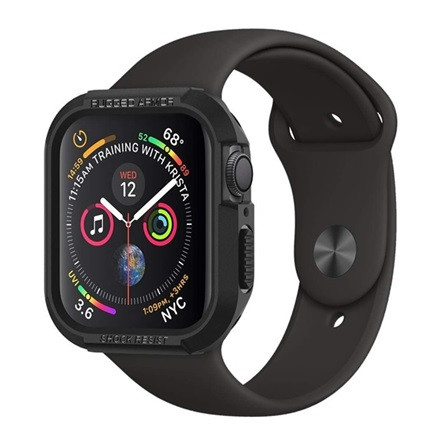 Spigen Apple Watch Series 9 41mm SPIGEN RUGGED ARMOR műanyag óra keret ütésállóság FEKETE