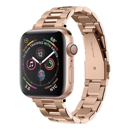 Spigen Apple Watch Series 10 42mm SPIGEN MODERN FIT pótszíj egyedi méret, fém, ROZÉARANY