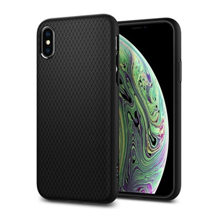 Spigen iPhone X 5.8 SPIGEN LIQUID AIR szilikon telefonvédő ütésállóság, rombusz, FEKETE