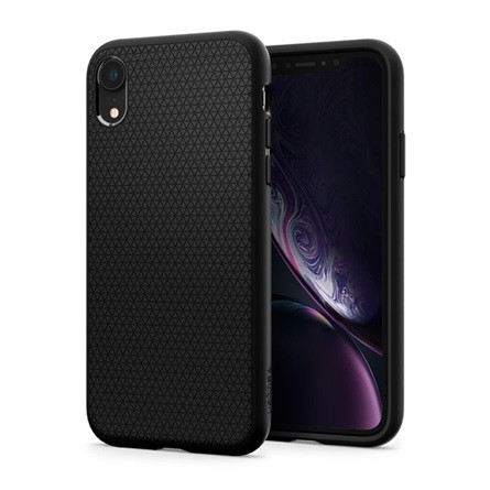 Spigen iPhone XR 6.1 SPIGEN LIQUID AIR szilikon telefonvédő ütésállóság, rombusz, FEKETE