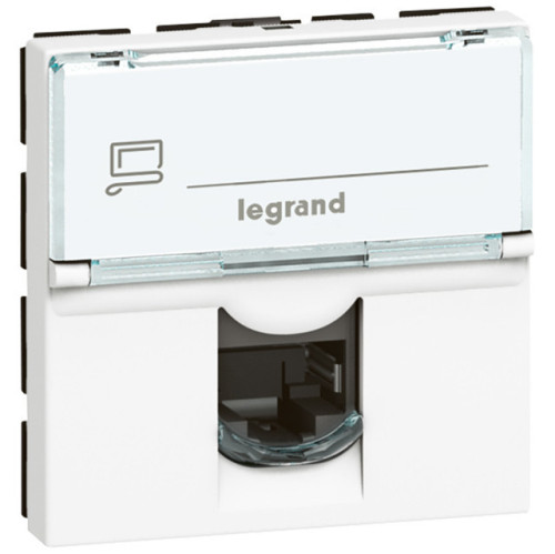 Legrand Program Mosaic LCS2 RJ45 aljzat Cat 6 UTP, 2 modul, fehér