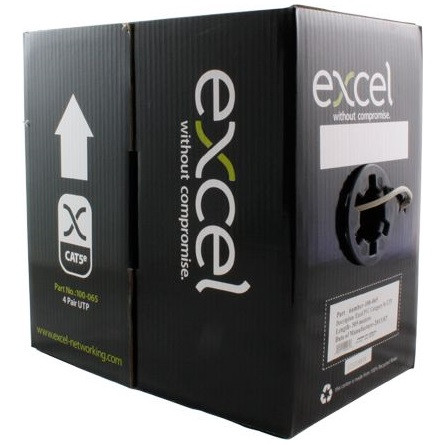 Excel CAT5e U/UTP adatkábel 305m szürke fali CU