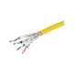 EXCEL Falikábel Cat7A+ S/FTP 1200MHZ LSOH köpeny 500m, sárga