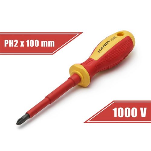 HANDY-TOOLS Handy Csavarhúzó - 10569 (PH2, 100mm, 1000V-ig szigetelt, mágneses fej)