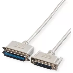   Roline Parallel DB25 -> Parallel IEEE-1284 M/M adatkábel 3m szürke (printer kábel)