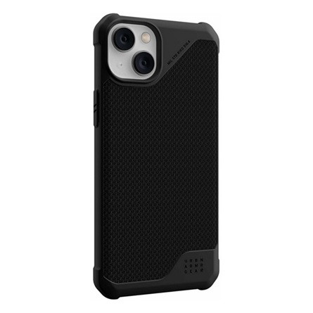 UAG iPhone 14 Plus UAG METROPOLIS LT szilikon telefonvédő erős ütésállóság, bőr hatású hátlap, FEKETE