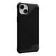 UAG iPhone 14 Plus UAG METROPOLIS LT szilikon telefonvédő erős ütésállóság, bőr hatású hátlap, FEKETE