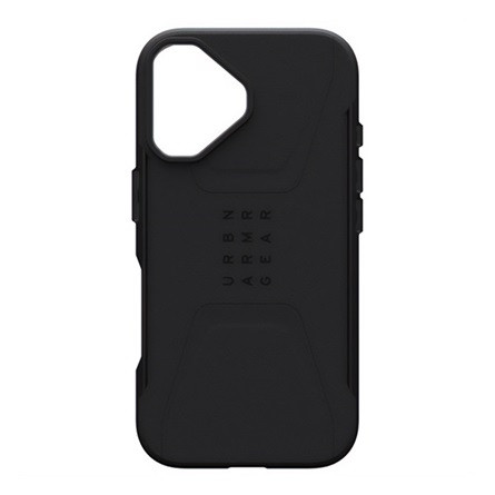 UAG iPhone 16 Plus UAG CIVILIAN defender szilikon telefonvédő erős ütésállóság, MagSafe, FEKETE
