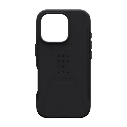UAG iPhone 16 Pro UAG CIVILIAN defender szilikon telefonvédő erős ütésállóság, MagSafe, FEKETE