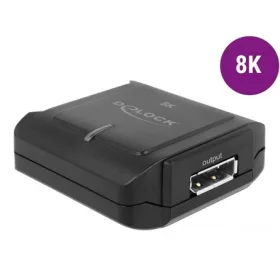   Delock DisplayPort 1.4 -> DisplayPort 1.4 F/F repeater fekete