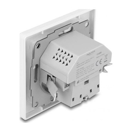 Delock Konnektor két USB töltő csatlakozóval, 1 db. A-típusú USB és 1 db. USB Type-C  PD 3.0-val, 18 W