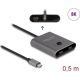 Delock 11500 2-portos USB-C USB-C switch szürke