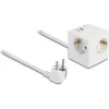 Delock Kibővítő csatlakozó kocka 3 irányú gyerekzárral és USB PD 3.0 töltővel 20 W, 1,5 m hosszú kábellel, fehér színű