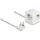 Delock Kibővítő csatlakozó kocka 3 irányú gyerekzárral és USB PD 3.0 töltővel 20 W, 1,5 m hosszú kábellel, fehér színű