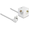 Delock Kibővítő csatlakozó kocka 3 irányú gyerekzárral és USB PD 3.0 töltővel 20 W, 1,5 m hosszú kábellel, fehér színű