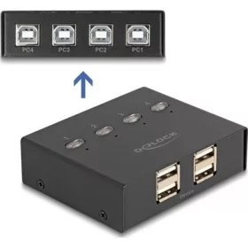   Delock USB 2.0 kapcsoló 4 személyi számítógép - 4 eszköz