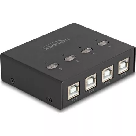 Delock USB 2.0 kapcsoló 4 személyi számítógép - 4 eszköz