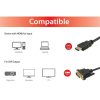 Equip Kábel - 119329 (HDMI to DVI kábel, apa/apa, aranyozott, fekete, 10m)