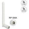 Delock WLAN 802.11 b/g/n antenna RP-SMA-dugó 2 dBi mindenirányú, dönthető csatlakozással (fehér)