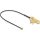 Delock Antenna kábel SMA 90  PCB anya válaszfali csatlakozóval apa I-PEX Inc., MHF  I-dugó 1.13 25 cm menethossz 15 mm