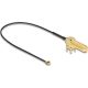 Delock Antenna kábel RP-SMA 90  PCB anya válaszfali csatlakozóval apa I-PEX Inc., MHF  I-dugó 1.13 25 cm menethossz 15 m