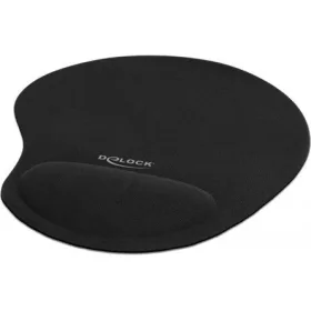   Delock Ergonómikus egérpad géles csuklótámasszal fekete 230 x 202 x 24 mm