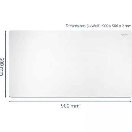 Delock Szürke egérpad 900 x 500 x 2 mm fehér
