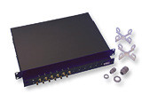 AMP 19" optikai panel - 12xSC duplex, üres, 300mm, fekete