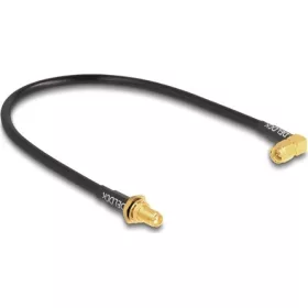   Delock SMA -> SMA M/F antenna kábel 0.3m fekete egyenes/90°