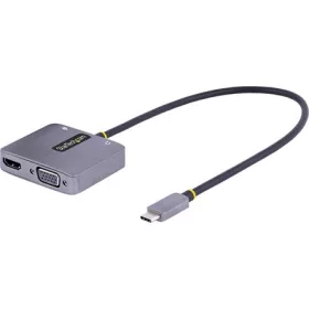   StarTech USB-C -> HDMI 2.0 VGA M/F adapter 0.3m szürke DP Alt-mode