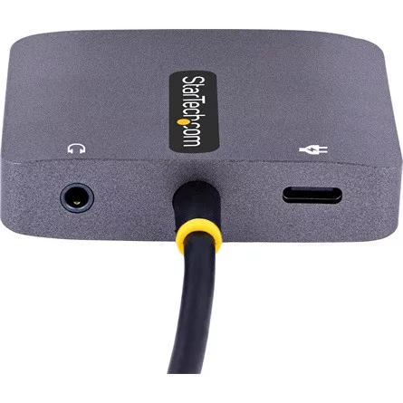 StarTech USB-C -> HDMI 2.0 VGA M/F adapter 0.3m szürke DP Alt-mode