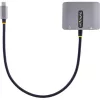 StarTech USB-C -> HDMI 2.0 VGA M/F adapter 0.3m szürke DP Alt-mode