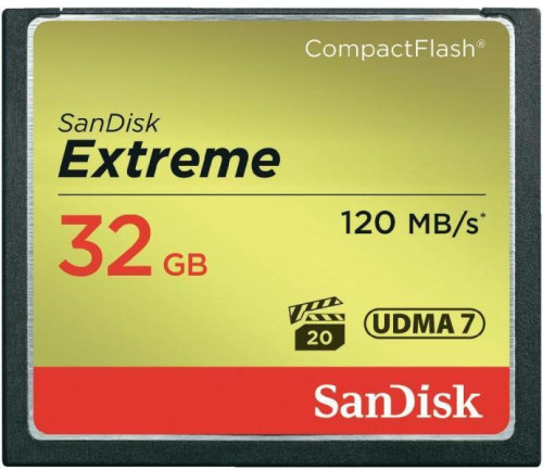 SANDISK CF EXTREME KÁRTYA 32GB, 120MB/S, 85MB/S