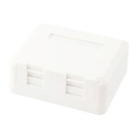   Equip Keystone Fali aljzat - 125124 (2 port, Cat5e/Cat6/Cat6A, árnyékolatlan, porvédő, fehér)