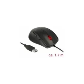   Delock Ergonomikus tervezésu, öt gombos, USB-s optikai egér - balkezeseknek
