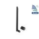 Delock WLAN 802.11 a/ax/a/b/g/n antenna RP-SMA-dugó 5 dBi 20 cm kétirányú, billenő kapcsolással, rug