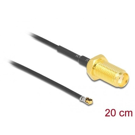 Delock SMA -> MHF 4L F/M antenna kábel 0.2m fekete 1.37