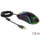 Delock USB optikai gaming egér (right handed) fekete